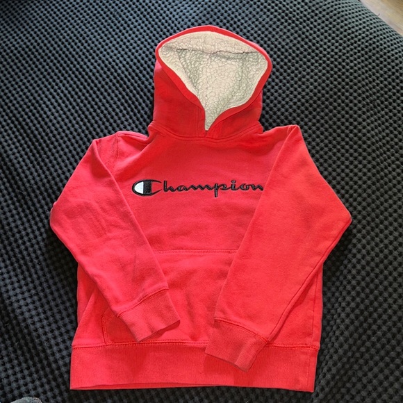 Champion | Shirts u0026 Tops | Champion Kid Boy Red Logo Script Hoodie Sweater  With Front Pocket | Poshmark